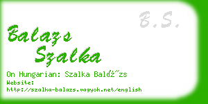 balazs szalka business card